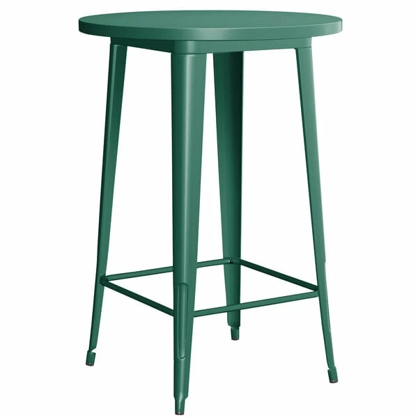 LT&S Alloy Series Lancaster Table & Seating Alloy Series 30" Round Emerald Outdoor Bar Height Table With 4 Metal Cafe Bar Stools 3 LT&S Alloy Series Lancaster Table & Seating Alloy Series 30" Round Emerald Outdoor Bar Height Table With 4 Metal Cafe Bar Stools - Image 3