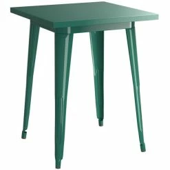 LT&S Alloy Series Lancaster Table & Seating Alloy Series 24" X 24" Emerald Dining Height Outdoor Table With 2 Industrial Cafe Chairs -Lancaster Table & Seating Shop 2287066