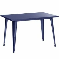LT&S Alloy Series Lancaster Table & Seating Alloy Series 48" X 30" Navy Dining Height Outdoor Table With 4 Industrial Cafe Chairs -Lancaster Table & Seating Shop 2287081