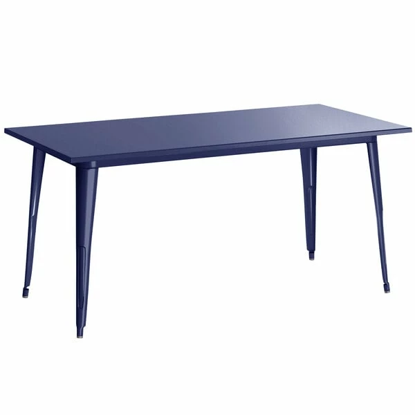 LT&S Alloy Series Lancaster Table & Seating Alloy Series 63" X 32" Navy Dining Height Outdoor Table With 6 Arm Chairs 3 LT&S Alloy Series Lancaster Table & Seating Alloy Series 63" X 32" Navy Dining Height Outdoor Table With 6 Arm Chairs - Image 3