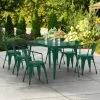 LT&S Alloy Series Lancaster Table & Seating Alloy Series 63" X 32" Emerald Dining Height Outdoor Table With 6 Arm Chairs