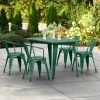 LT&S Alloy Series Lancaster Table & Seating Alloy Series 48" X 30" Emerald Dining Height Outdoor Table With 4 Arm Chairs