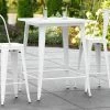 LT&S Alloy Series Lancaster Table & Seating Alloy Series 32" X 32" White Outdoor Bar Height Table
