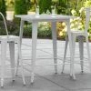 LT&S Alloy Series Lancaster Table & Seating Alloy Series 32" X 32" Silver Outdoor Bar Height Table