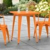 LT&S Alloy Series Lancaster Table & Seating Alloy Series 24" X 24" Orange Dining Height Outdoor Table