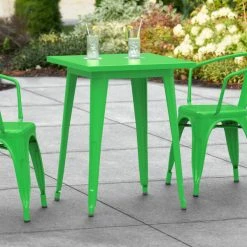 LT&S Alloy Series Lancaster Table & Seating Alloy Series 24" X 24" Green Dining Height Outdoor Table