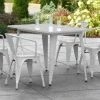 LT&S Alloy Series Lancaster Table & Seating Alloy Series 48" X 30" Silver Dining Height Outdoor Table