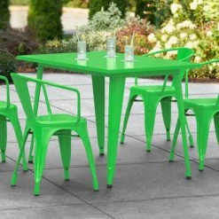 LT&S Alloy Series Lancaster Table & Seating Alloy Series 48" X 30" Green Dining Height Outdoor Table