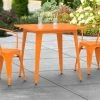 LT&S Alloy Series Lancaster Table & Seating Alloy Series 32" X 32" Orange Dining Height Outdoor Table
