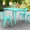 LT&S Alloy Series Lancaster Table & Seating Alloy Series 63" X 32" Seafoam Dining Height Outdoor Table