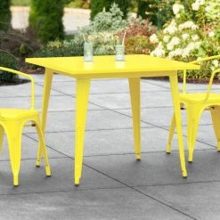 LT&S Alloy Series Lancaster Table & Seating Alloy Series 36" X 36" Yellow Dining Height Outdoor Table