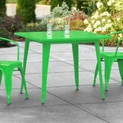 LT&S Alloy Series Lancaster Table & Seating Alloy Series 36" X 36" Green Dining Height Outdoor Table