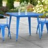 LT&S Alloy Series Lancaster Table & Seating Alloy Series 36" X 36" Blue Dining Height Outdoor Table