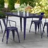 LT&S Alloy Series Lancaster Table & Seating Alloy Series 63" X 32" Navy Dining Height Outdoor Table