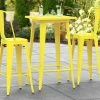 LT&S Alloy Series Lancaster Table & Seating Alloy Series 24" X 24" Yellow Outdoor Bar Height Table
