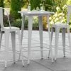LT&S Alloy Series Lancaster Table & Seating Alloy Series 24" X 24" Silver Outdoor Bar Height Table