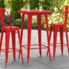 LT&S Alloy Series Lancaster Table & Seating Alloy Series 30" Round Red Outdoor Bar Height Table