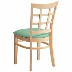 Lancaster Table & Seating Natural Finish Wooden Window Back Chair With Seafoam Padded Seat 6 Lancaster Table & Seating Natural Finish Wooden Window Back Chair With Seafoam Padded Seat -Lancaster Table & Seating Shop 2297395