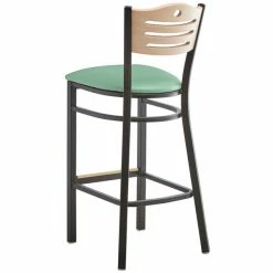 Lancaster Table & Seating Natural Finish Bar Height Bistro Chair With 2" Seafoam Padded Seat -Lancaster Table & Seating Shop 2297416
