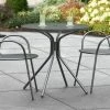 Lancaster Table & Seating Harbor Black 30" Round Outdoor Standard Height Table With Modern Legs