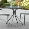 Lancaster Table & Seating Harbor Black 36" Round Outdoor Standard Height Table With Modern Legs
