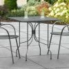 Lancaster Table & Seating Harbor Black 30" Square Outdoor Standard Height Table With Ornate Legs