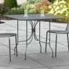Lancaster Table & Seating Harbor Black 36" Square Outdoor Standard Height Table With Ornate Legs