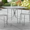 Lancaster Table & Seating Harbor Gray 36" Square Outdoor Standard Height Table With Ornate Legs