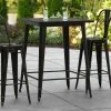 LT&S Alloy Series Lancaster Table & Seating Alloy Series 32" X 32" Black Outdoor Bar Height Table