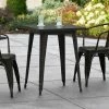 LT&S Alloy Series Lancaster Table & Seating Alloy Series 24" X 24" Black Dining Height Outdoor Table