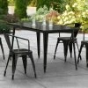 LT&S Alloy Series Lancaster Table & Seating Alloy Series 63" X 32" Black Dining Height Outdoor Table