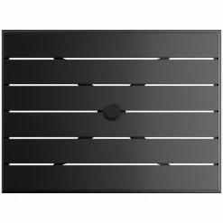 Lancaster Table & Seating 24" X 32" Black Powder-Coated Aluminum Standard Height Outdoor Table With Umbrella Hole And 2 Side Chairs -Lancaster Table & Seating Shop 2309969