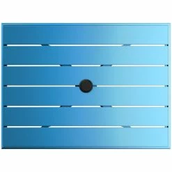 Lancaster Table & Seating 24" X 32" Blue Powder-Coated Aluminum Dining Height Outdoor Table With Umbrella Hole And 2 Side Chairs -Lancaster Table & Seating Shop 2309975