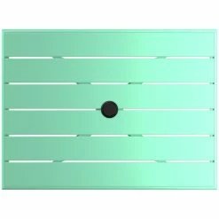 Lancaster Table & Seating 24" X 32" Seafoam Powder-Coated Aluminum Standard Height Outdoor Table With Umbrella Hole And 2 Arm Chairs -Lancaster Table & Seating Shop 2310007