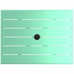 Lancaster Table & Seating 24" X 32" Seafoam Powder-Coated Aluminum Standard Height Outdoor Table With Umbrella Hole And 2 Side Chairs -Lancaster Table & Seating Shop 2310009