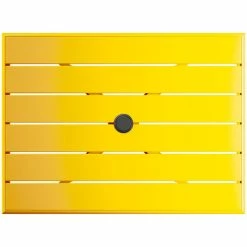 Lancaster Table & Seating 24" X 32" Yellow Powder-Coated Aluminum Standard Height Outdoor Table With Umbrella Hole And 2 Arm Chairs -Lancaster Table & Seating Shop 2310017