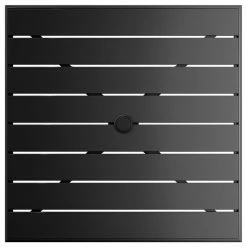 Lancaster Table & Seating 32" X 32" Black Powder-Coated Aluminum Standard Height Outdoor Table With Umbrella Hole And 4 Side Chairs -Lancaster Table & Seating Shop 2310029