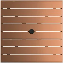 Lancaster Table & Seating 32" X 32" Brown Powder-Coated Aluminum Dining Height Outdoor Table With Umbrella Hole And 4 Side Chairs -Lancaster Table & Seating Shop 2310041