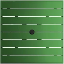 Lancaster Table & Seating 32" X 32" Green Powder-Coated Aluminum Standard Height Outdoor Table With Umbrella Hole And 4 Arm Chairs -Lancaster Table & Seating Shop 2310045