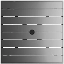 Lancaster Table & Seating 32" X 32" Matte Gray Powder-Coated Aluminum Dining Height Outdoor Table With Umbrella Hole And 4 Arm Chairs -Lancaster Table & Seating Shop 2310050