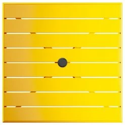 Lancaster Table & Seating 32" X 32" Yellow Powder-Coated Aluminum Standard Height Outdoor Table With Umbrella Hole And 4 Arm Chairs -Lancaster Table & Seating Shop 2310077