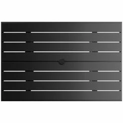 Lancaster Table & Seating 32" X 48" Black Powder-Coated Aluminum Dining Height Outdoor Table With Umbrella Hole 5 Lancaster Table & Seating 32" X 48" Black Powder-Coated Aluminum Dining Height Outdoor Table With Umbrella Hole -Lancaster Table & Seating Shop 2310081