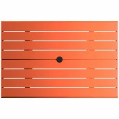 Lancaster Table & Seating 32" X 48" Orange Powder-Coated Aluminum Dining Height Outdoor Table With Umbrella Hole 5 Lancaster Table & Seating 32" X 48" Orange Powder-Coated Aluminum Dining Height Outdoor Table With Umbrella Hole -Lancaster Table & Seating Shop 2310116
