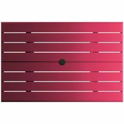 Lancaster Table & Seating 32" X 48" Sangria Powder-Coated Aluminum Dining Height Outdoor Table With Umbrella Hole -Lancaster Table & Seating Shop 2310121