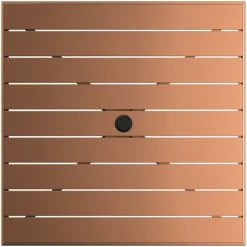 Lancaster Table & Seating 36" X 36" Brown Powder-Coated Aluminum Dining Height Outdoor Table With Umbrella Hole And 4 Arm Chairs -Lancaster Table & Seating Shop 2310171