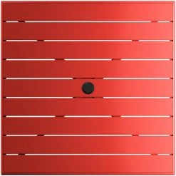 Lancaster Table & Seating 36" X 36" Red Powder-Coated Aluminum Dining Height Outdoor Table With Umbrella Hole And 4 Arm Chairs -Lancaster Table & Seating Shop 2310187