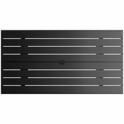 Lancaster Table & Seating 32" X 60" Black Powder-Coated Aluminum Standard Height Outdoor Table With Umbrella Hole And 6 Side Chairs 9 Lancaster Table & Seating 32" X 60" Black Powder-Coated Aluminum Standard Height Outdoor Table With Umbrella Hole And 6 Side Chairs -Lancaster Table & Seating Shop 2310631