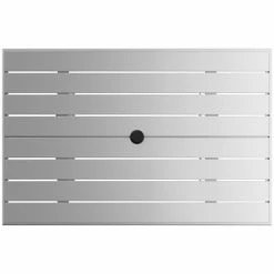 Lancaster Table & Seating 32" X 48" Silver Powder-Coated Aluminum Dining Height Outdoor Table With Umbrella Hole 5 Lancaster Table & Seating 32" X 48" Silver Powder-Coated Aluminum Dining Height Outdoor Table With Umbrella Hole -Lancaster Table & Seating Shop 2310982