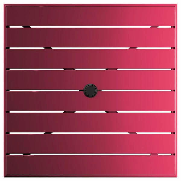 Lancaster Table & Seating 32" X 32" Sangria Powder-Coated Aluminum Bar Height Outdoor Table With Umbrella Hole 3 Lancaster Table & Seating 32" X 32" Sangria Powder-Coated Aluminum Bar Height Outdoor Table With Umbrella Hole - Image 3