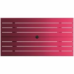 Lancaster Table & Seating 32" X 60" Sangria Powder-Coated Aluminum Dining Height Outdoor Table With Umbrella Hole -Lancaster Table & Seating Shop 2311581